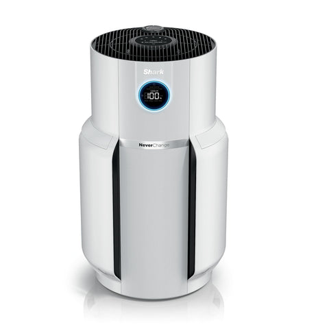 Shark R-HP302 front view showing compact purifier and fast cleaning benefit