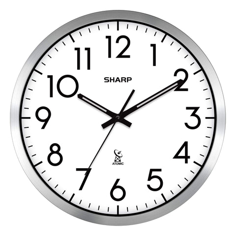 Sharp 12-inch clock front view showing clear face and modern look