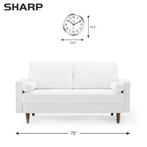 Sharp side profile with hanging hook demonstrating easy wall mounting