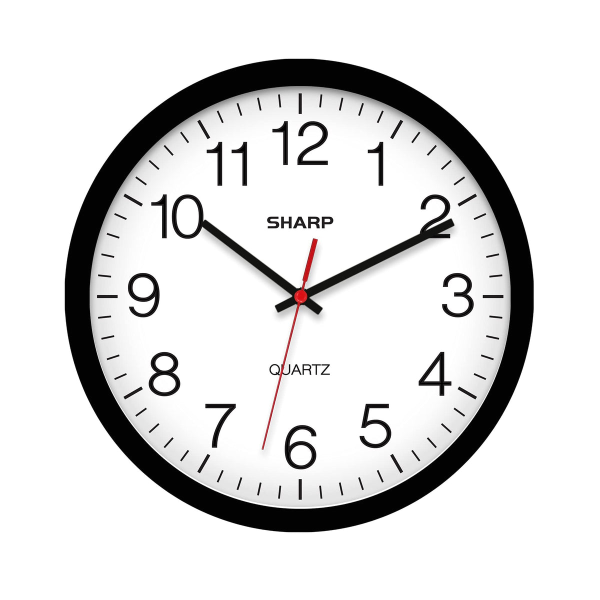 Sharp front view showing bold numbers and modern design for easy reading