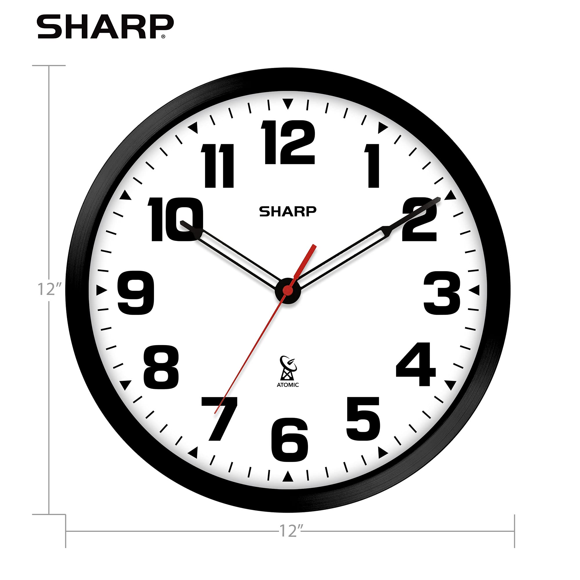 Sharp clock hung in a kitchen providing reliable, automatic time updates