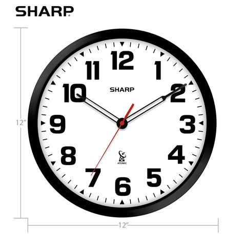 Sharp clock hung in a kitchen providing reliable, automatic time updates