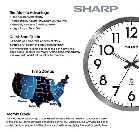 Sharp wall clock side profile showing slim, low-profile depth