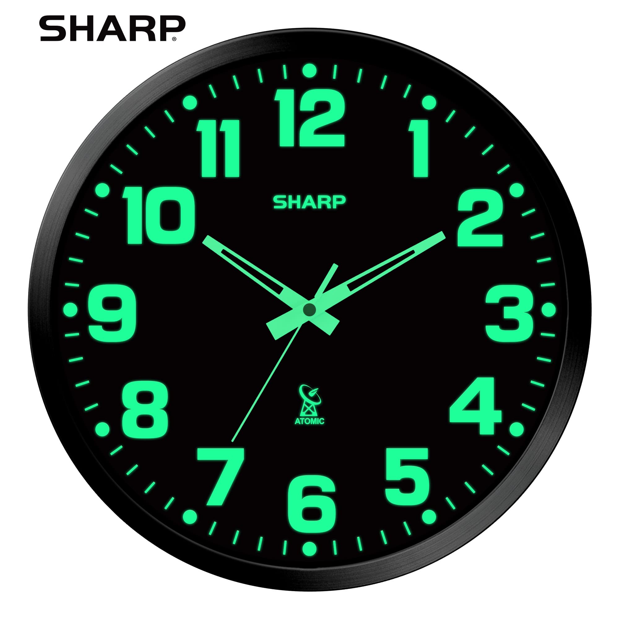 Sharp close-up of hands and numerals demonstrating glow-in-the-dark visibility at night