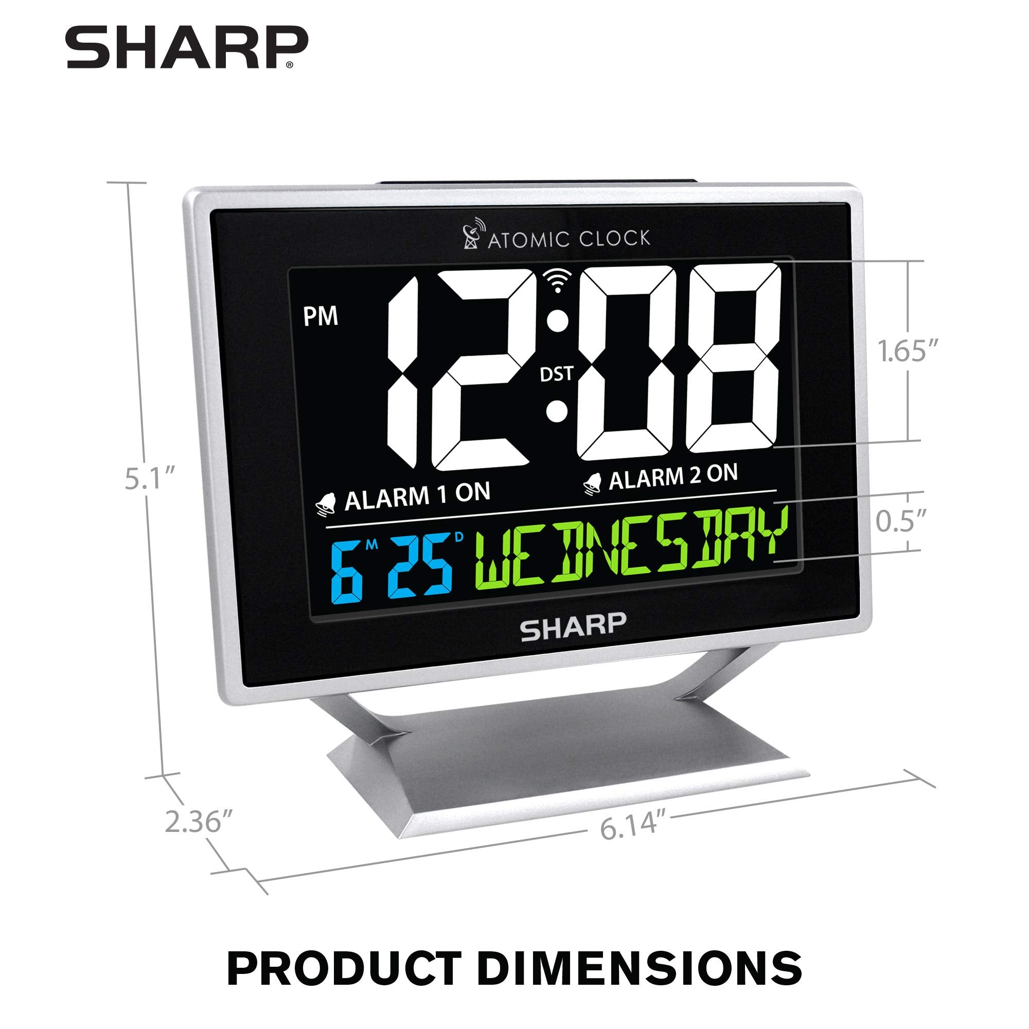 Sharp rear battery compartment illustrating battery backup reliability