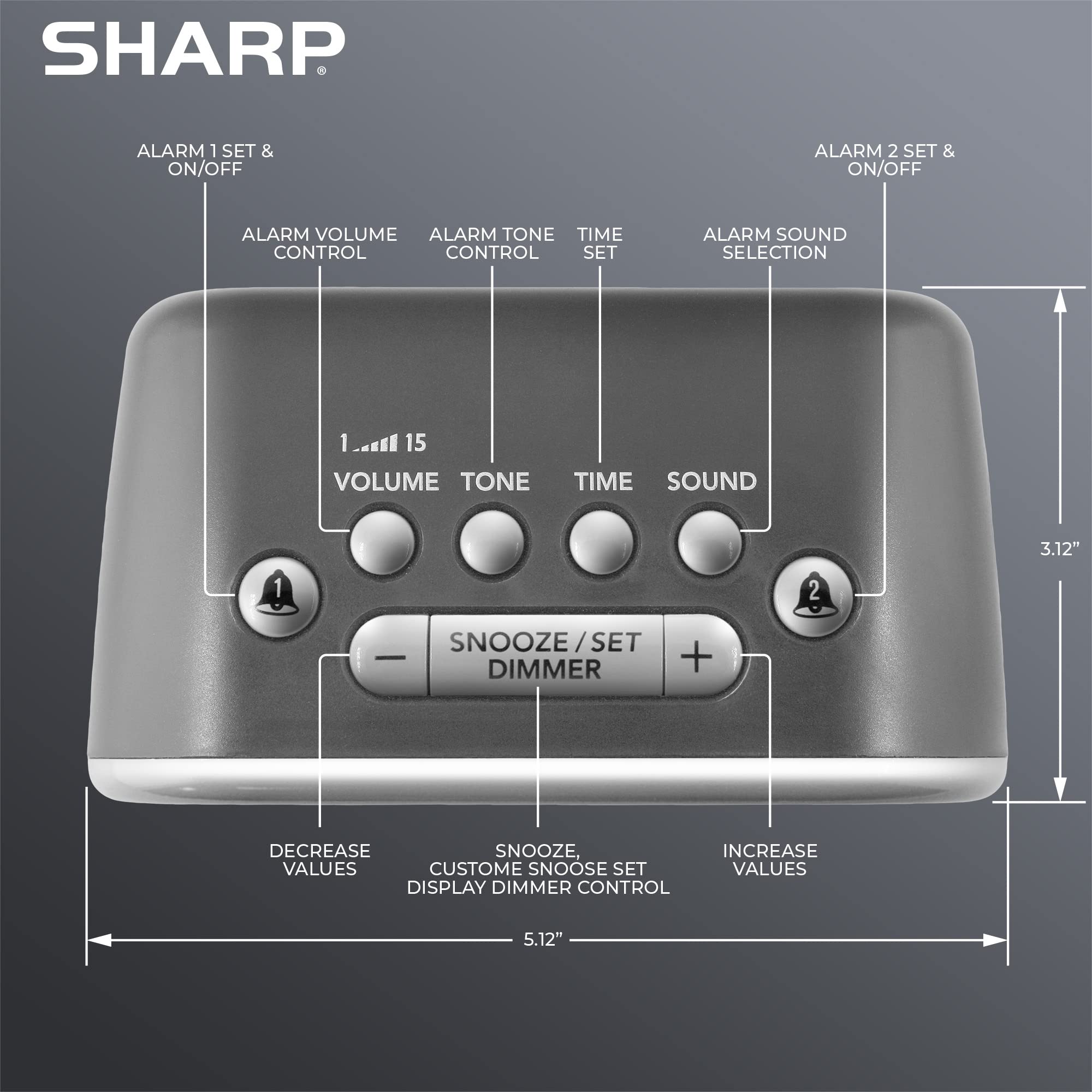 Sharp closeup of speaker grille highlighting powerful output for heavy sleepers