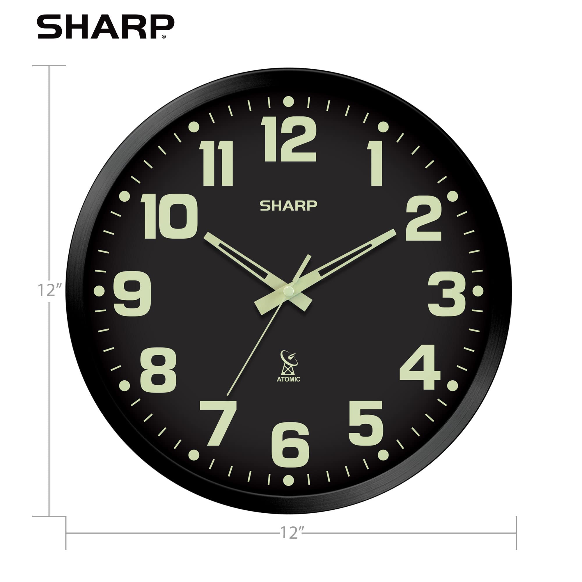 Sharp demonstration of glow-in-the-dark face after light exposure for nighttime readability