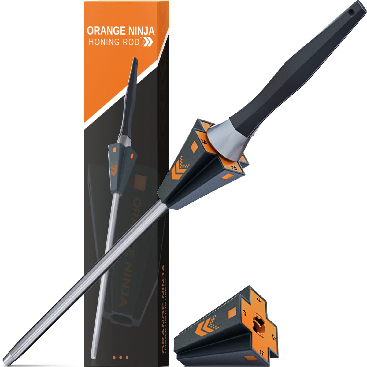 Sharp Pebble Orange Ninja front view showing compact design and reliable grip
