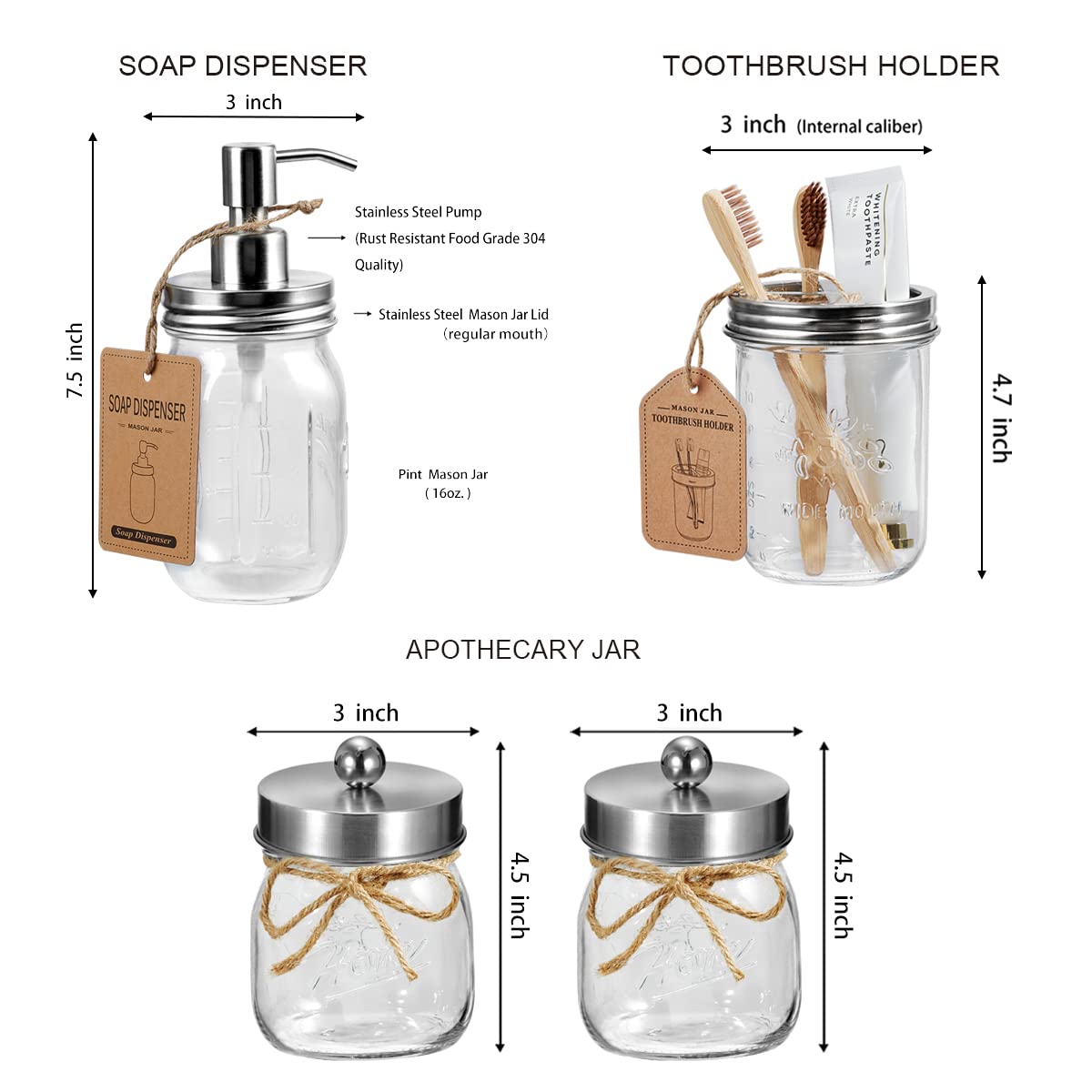 SheeChung apothecary jars filled with cotton items for visible storage