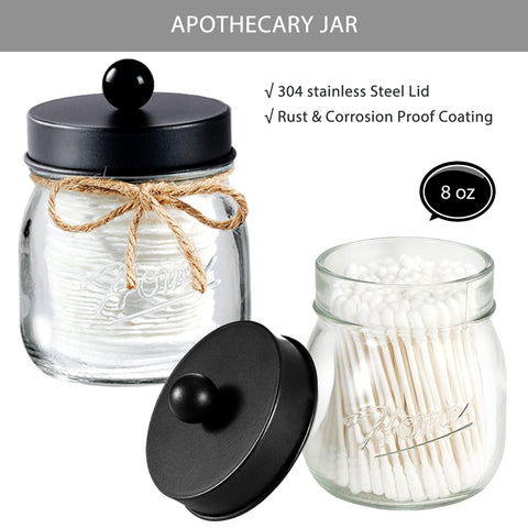 SheeChung qtip jar with lid removed keeping cotton swabs clean and accessible