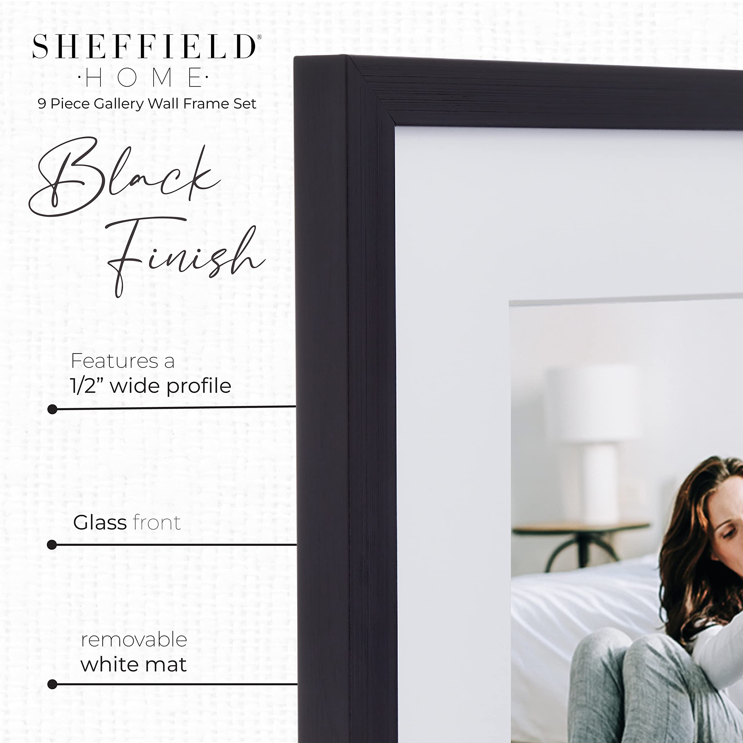Sheffield Home styled living room gallery wall demonstrating modern impact