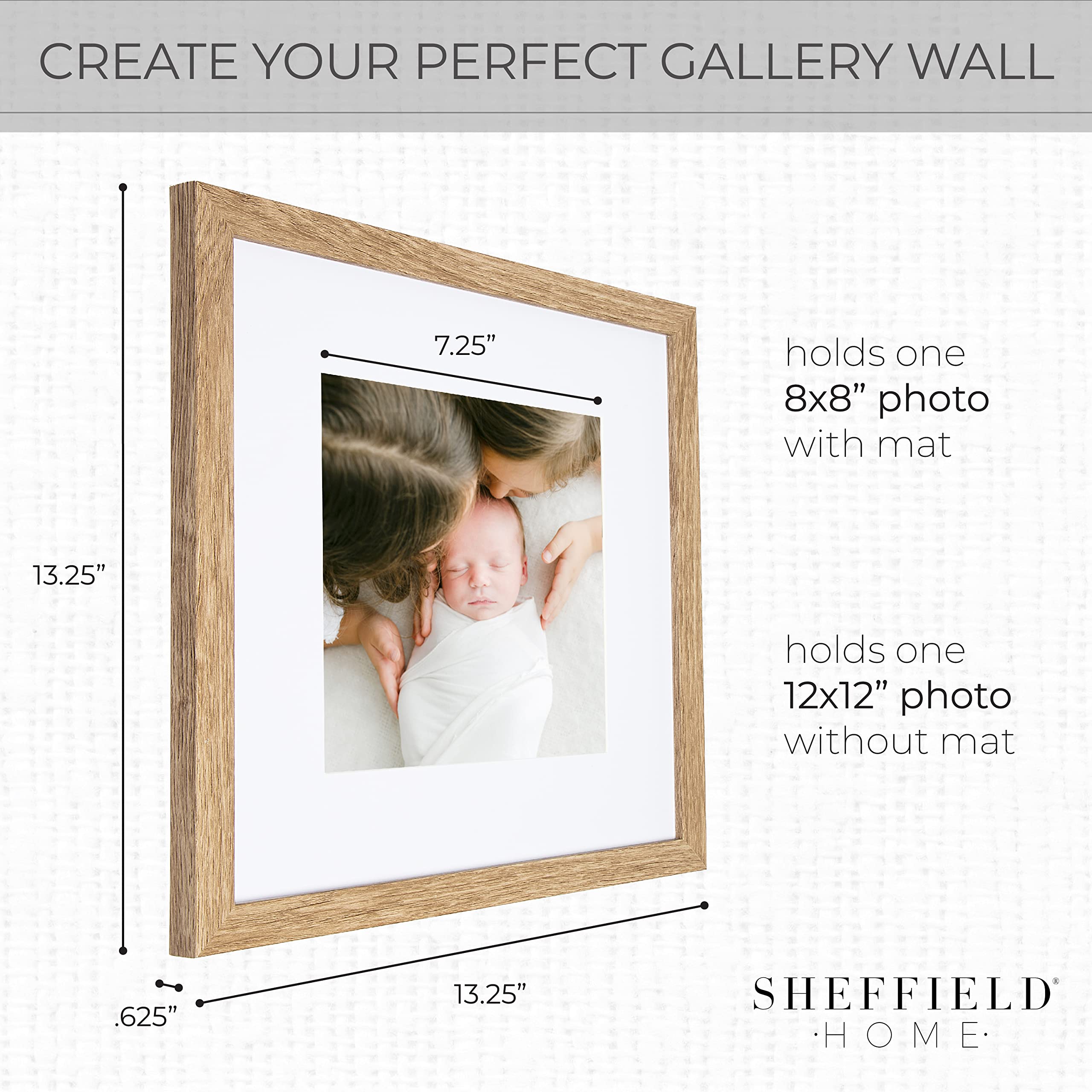 Sheffield Home wall template being applied and frames hung for quick installation
