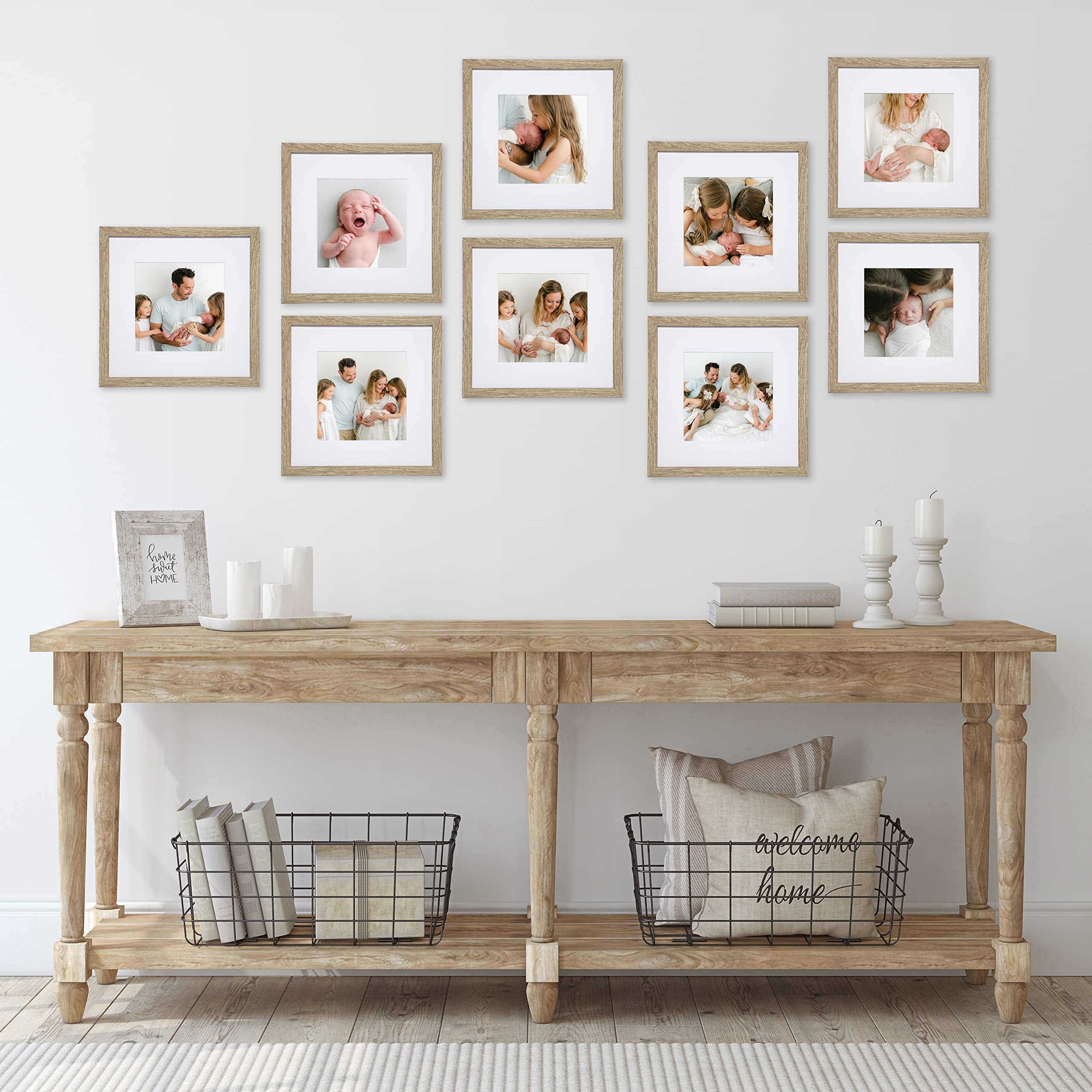 Sheffield Home staged living room with gallery wall to inspire cohesive decor