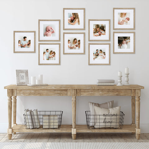 Sheffield Home staged living room with gallery wall to inspire cohesive decor