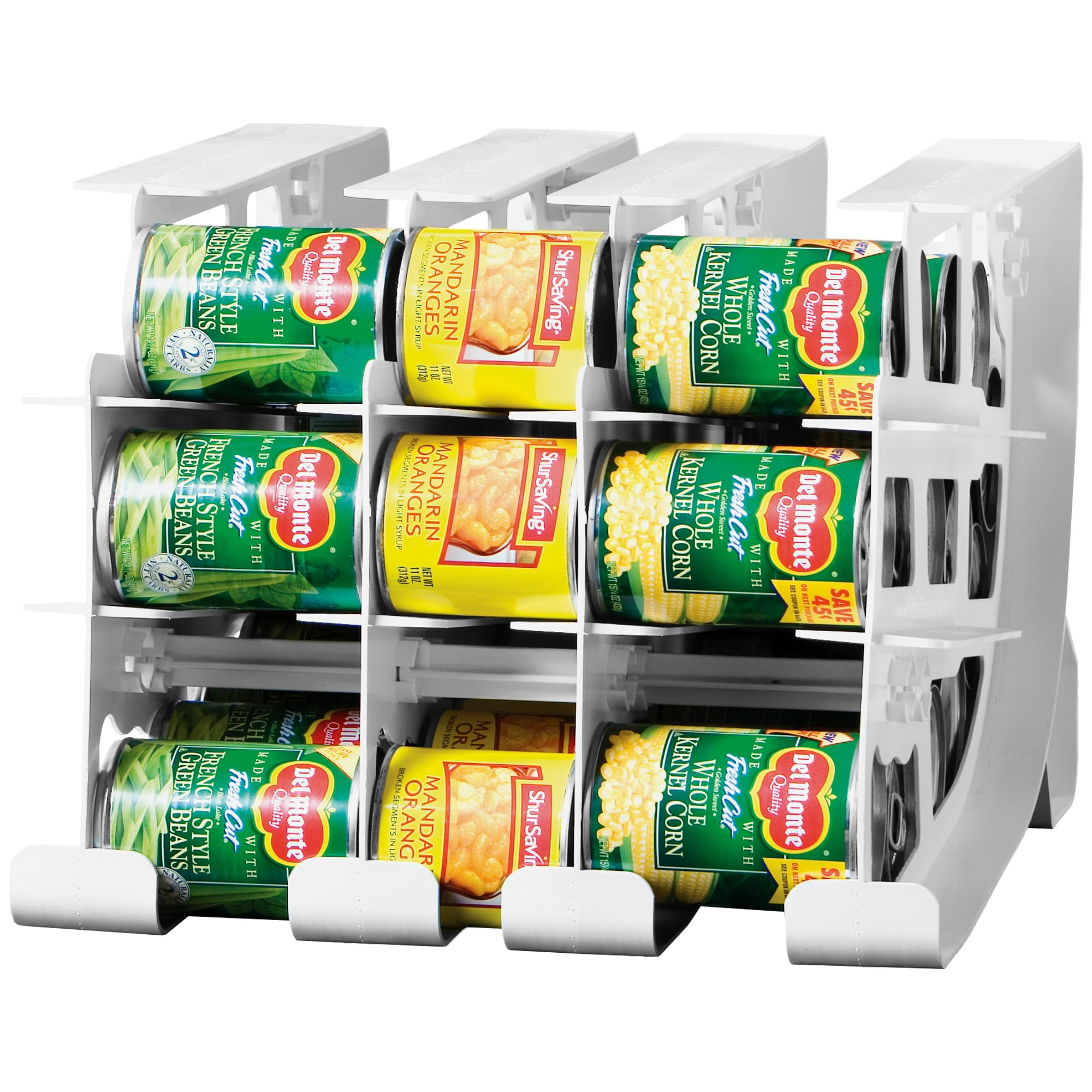 Shelf Reliance front view showing clean packaging and organized storage benefit