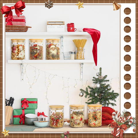 Shellwei jars as holiday centerpiece to decorate and organize simultaneously