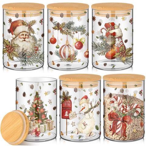 Shellwei front view of six jars showing patterns and storage convenience