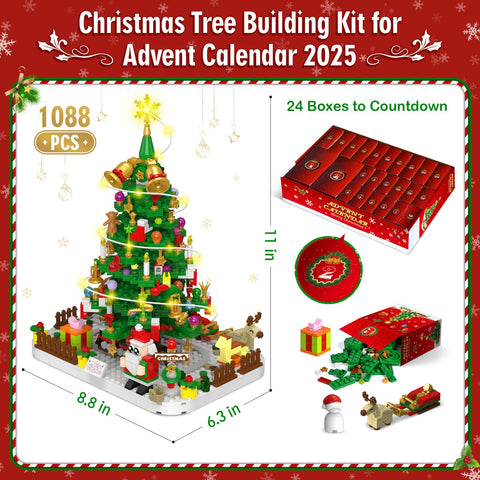 Shemira completed LED Christmas tree display on a table, bright centerpiece for holidays