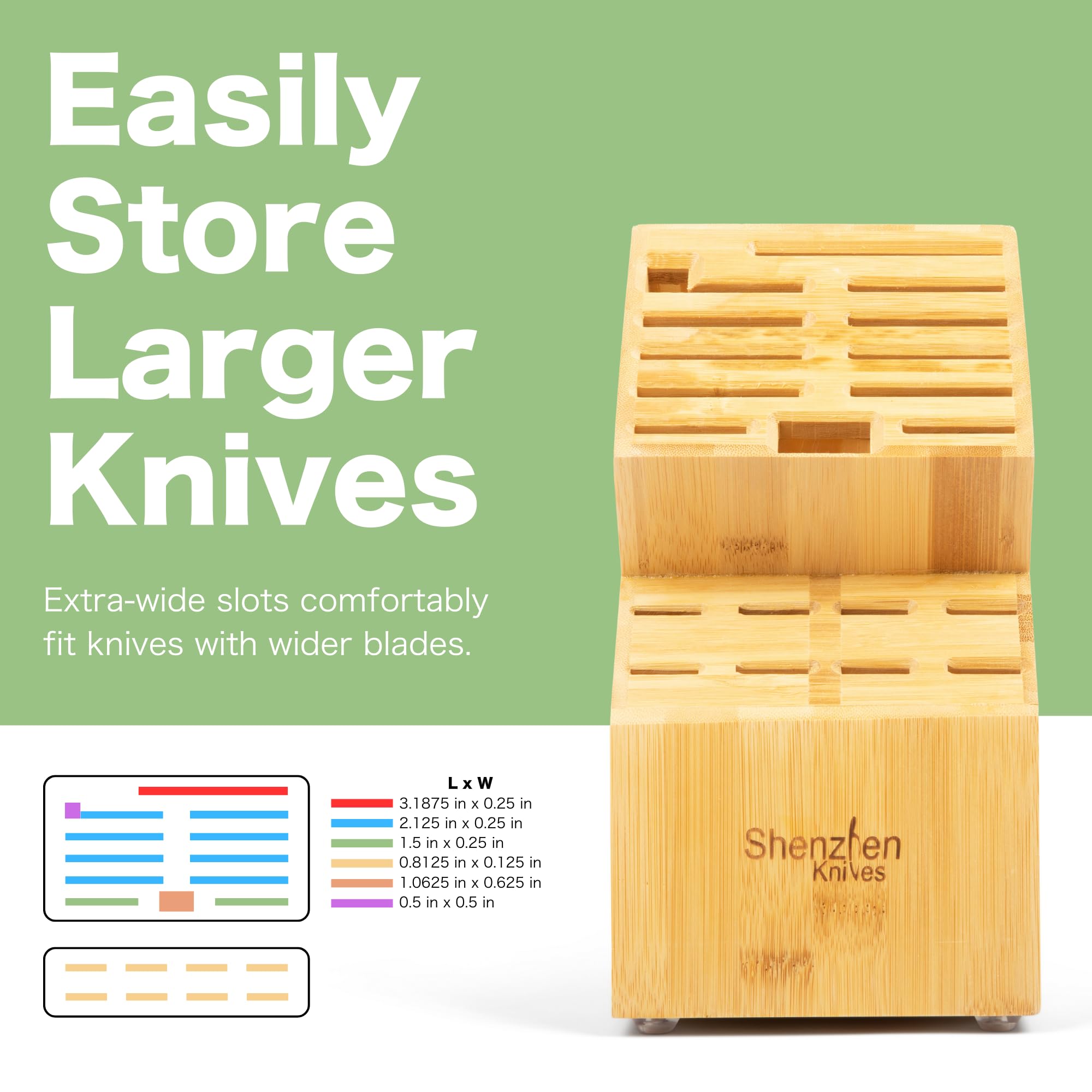 Shenzhen Knives bamboo veneer grain close-up highlighting easy cleaning