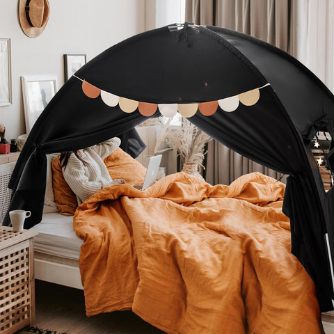 Sherilyn floor tent setup encouraging independent play