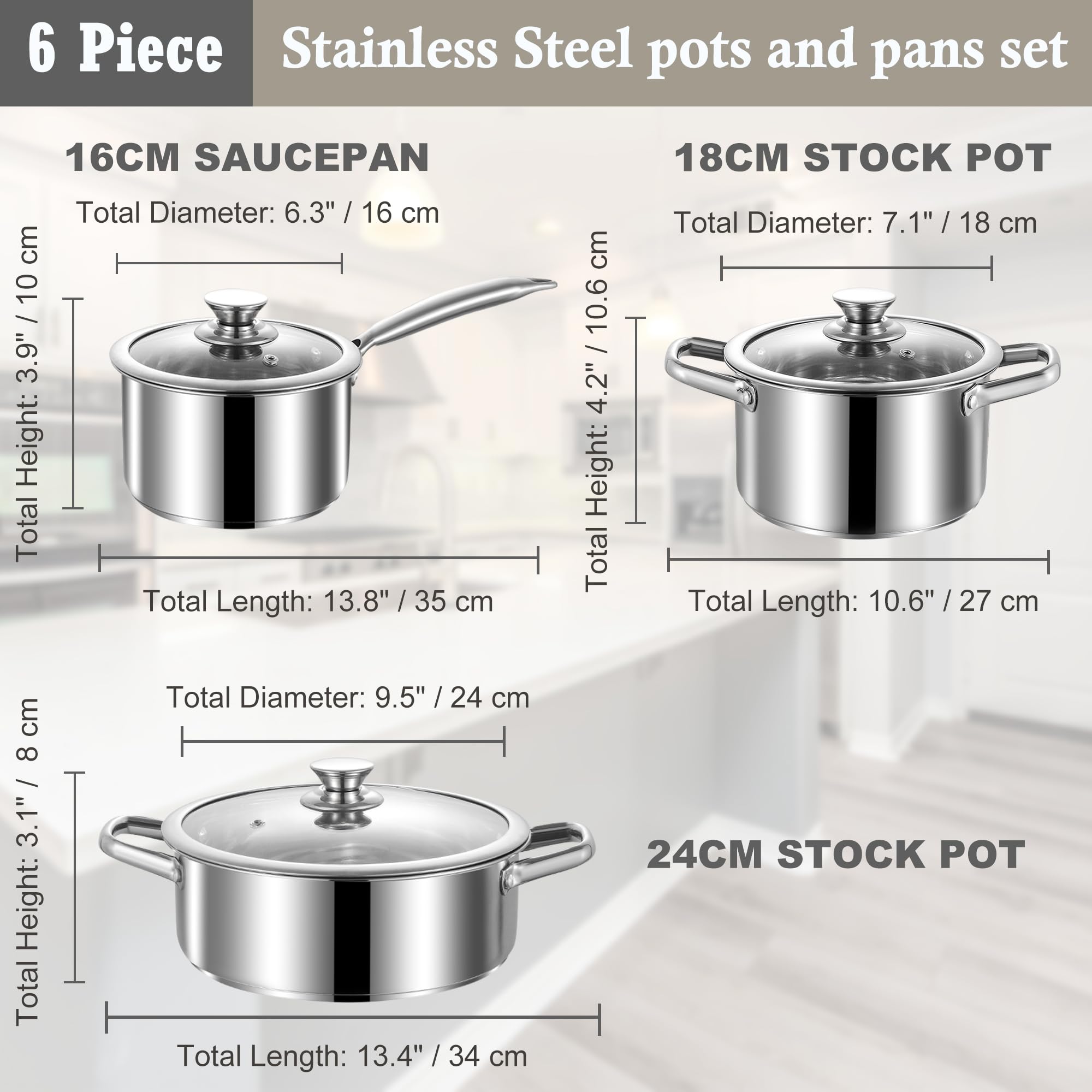 SHEUMNT close-up of tempered glass lids for visible cooking progress