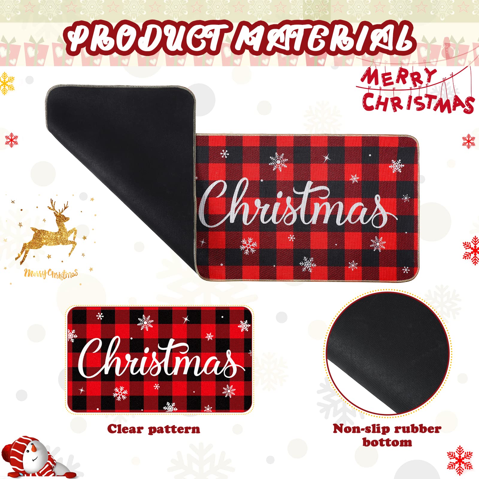 Shihanee large runner displayed in kitchen providing spill protection and holiday style