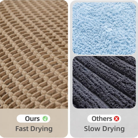 SHIMOH folded mat emphasizing plush softness and easy storage benefit