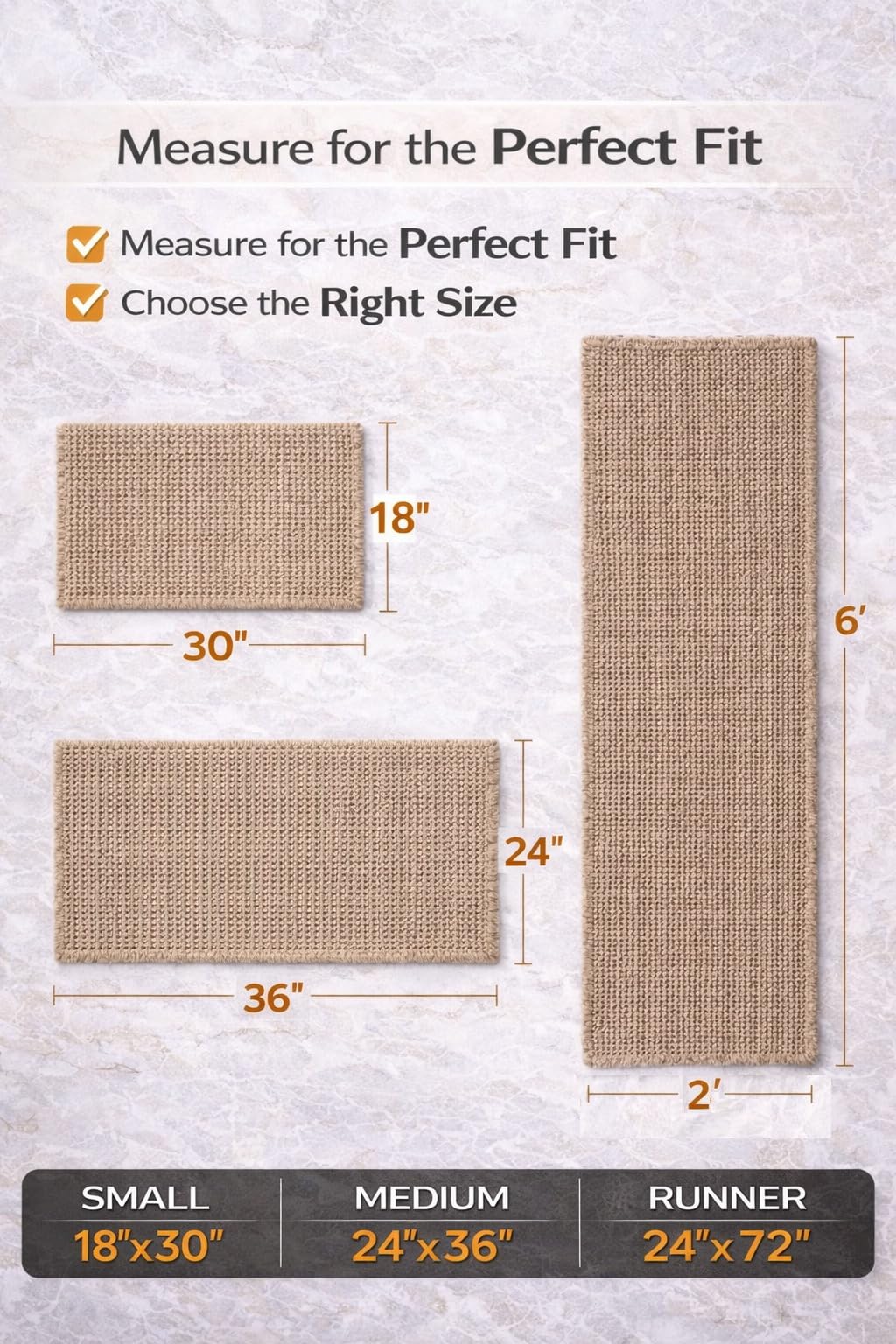 SHIMOH rubber backing with anti-slip dots ensuring secure footing benefit