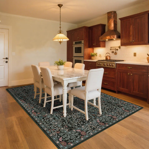 shinefly non-slip backing detail shows grip for safety and reduced rug movement
