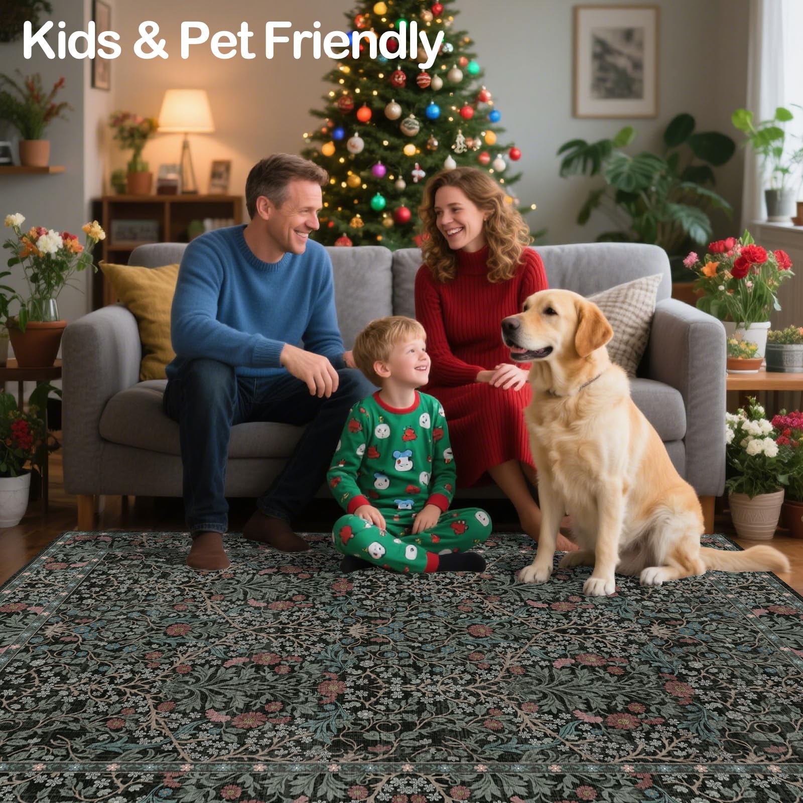 shinefly folded packaged rug image shows compact shipping and crease care guidance