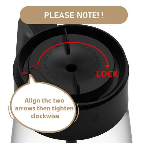 Shonshon carafe brew-through lid detail for leak-free pouring benefit