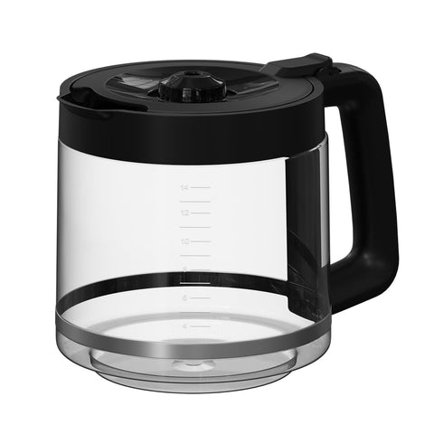 Shonshon carafe front view showing clear borosilicate glass and capacity benefits