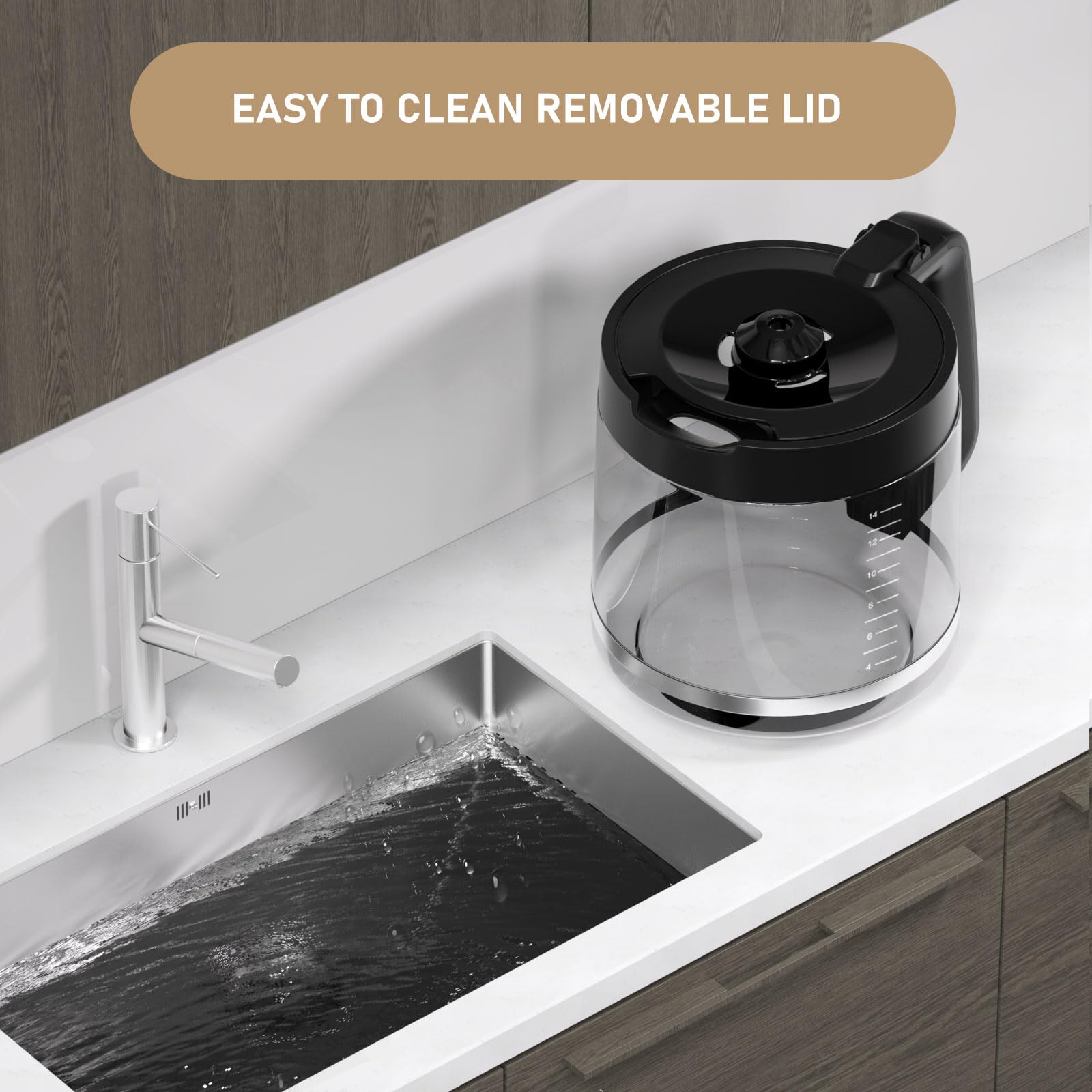 Shonshon carafe in a kitchen setting conveying convenience for gatherings