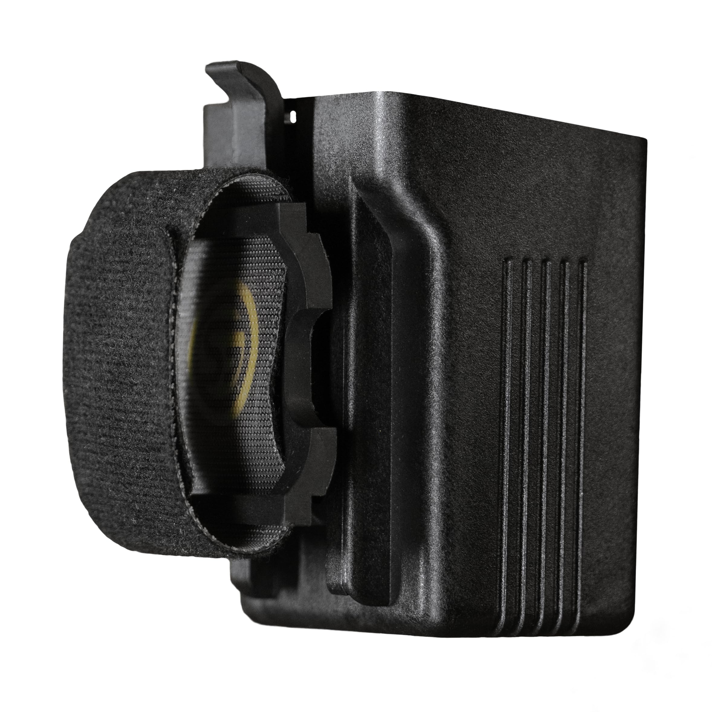 Shooters Global SG Timer GO held in hand to show size and ergonomic benefit
