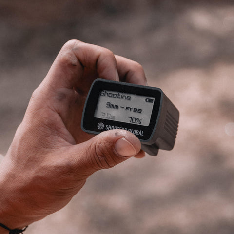 Shooters Global SG Timer GO sensor close-up highlighting smart sound detection
