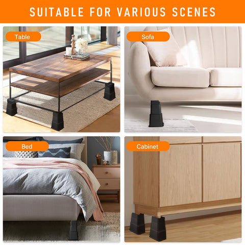 shouwuhho risers under sofa improving access and easing vacuuming