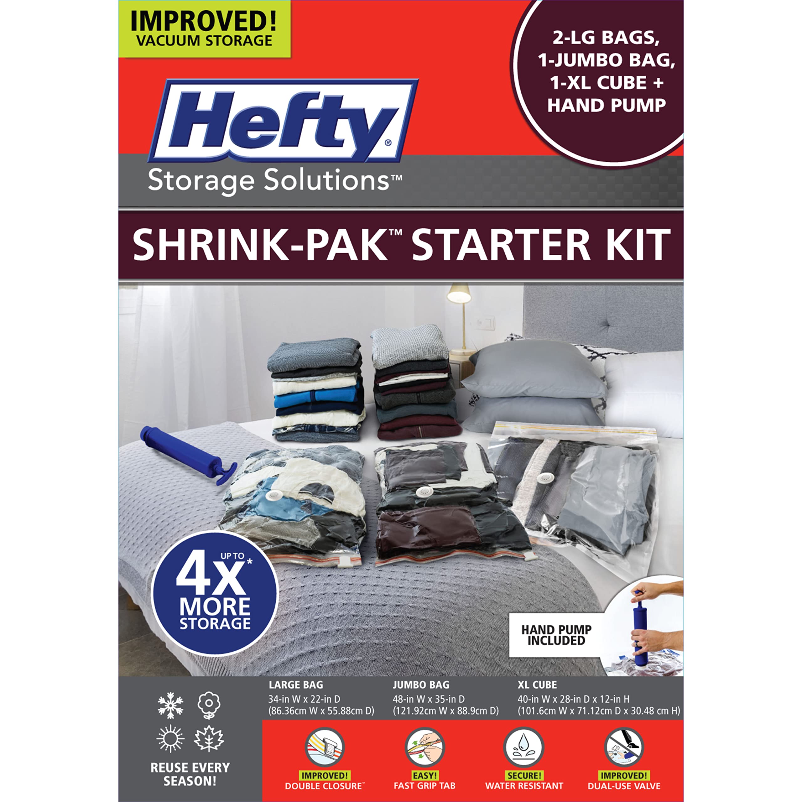 shrink-pak front packaging showing five-piece starter kit and benefits