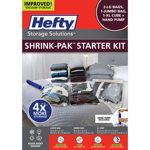 shrink-pak front packaging showing five-piece starter kit and benefits