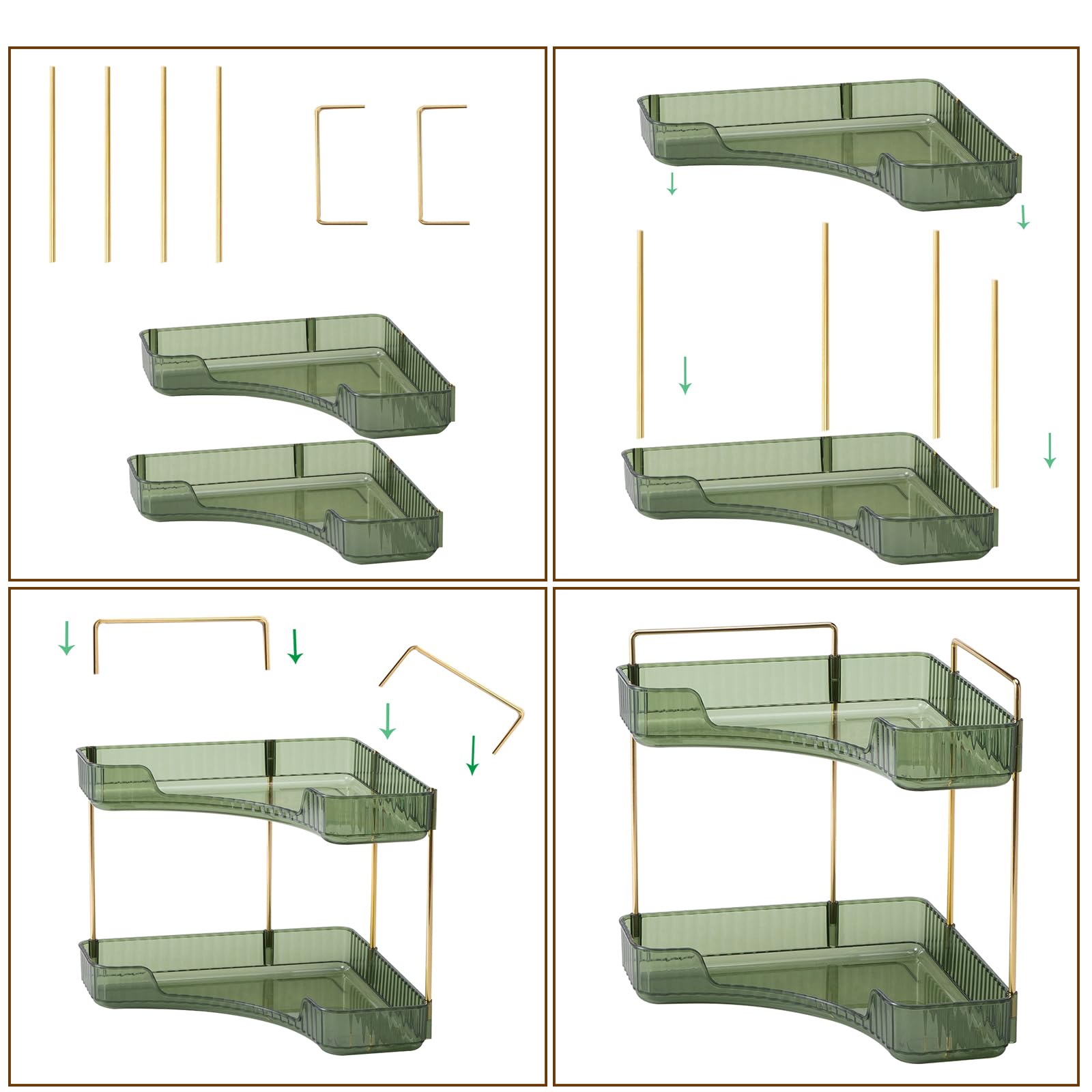 shuang qing lifestyle vanity setting showing how the organizer tidies a bathroom counter