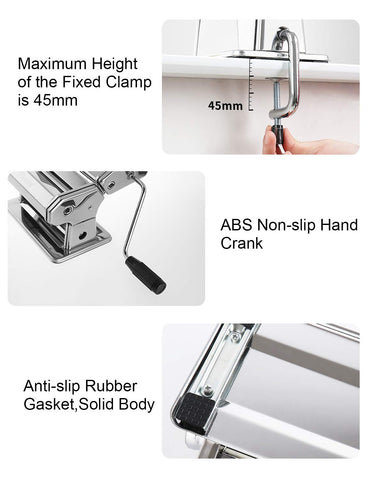 Shule hand crank and clamp assembly in use providing controlled rolling and stability