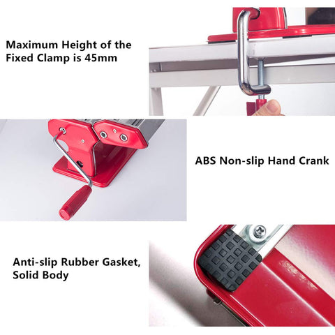 Shule size and scale on countertop demonstrating compact footprint