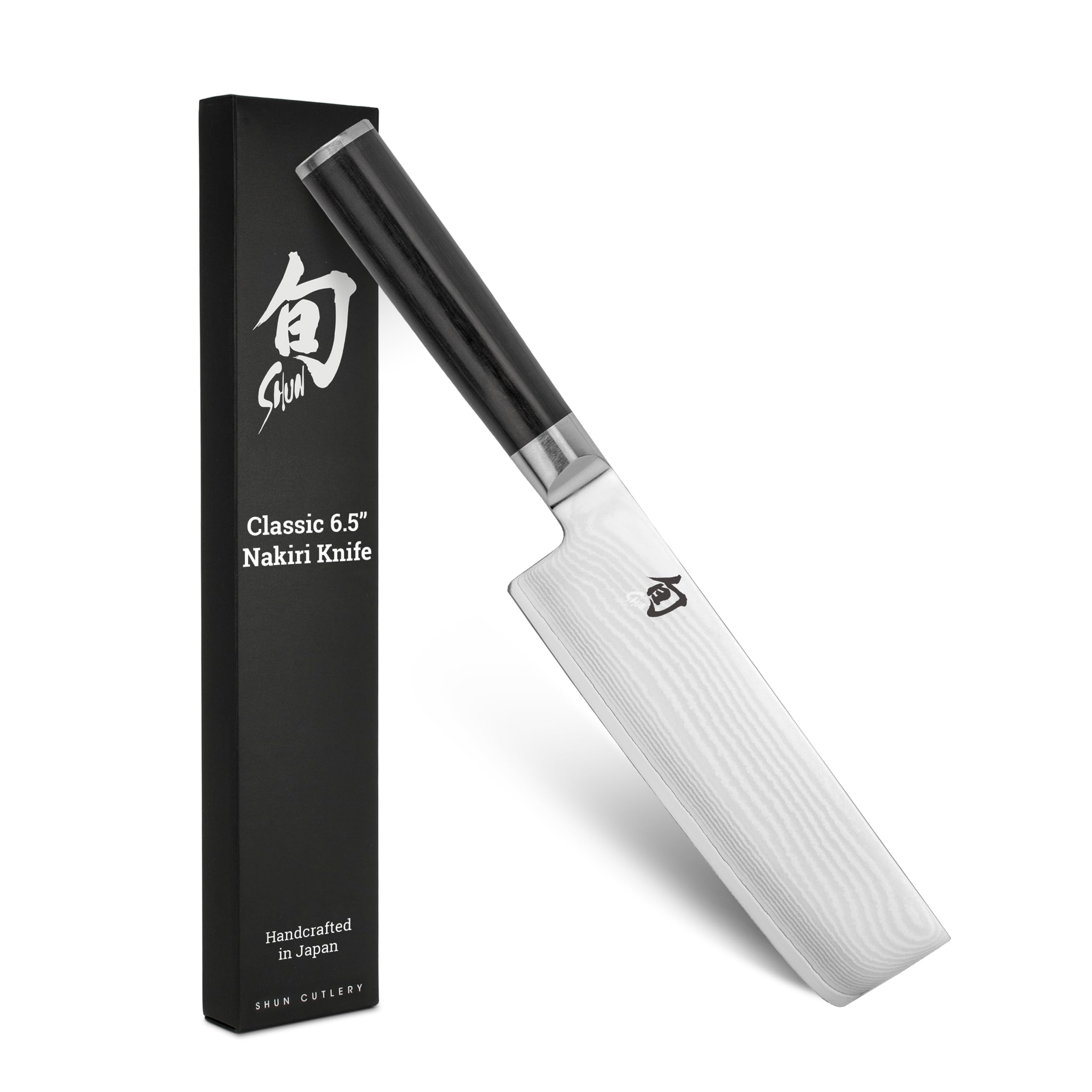 Shun classic nakiri front view showing full blade and balance benefit