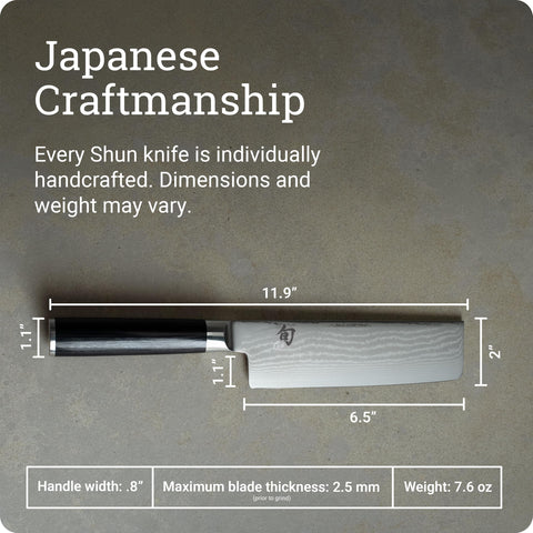 Shun classic nakiri in use slicing vegetables for precise cuts benefit