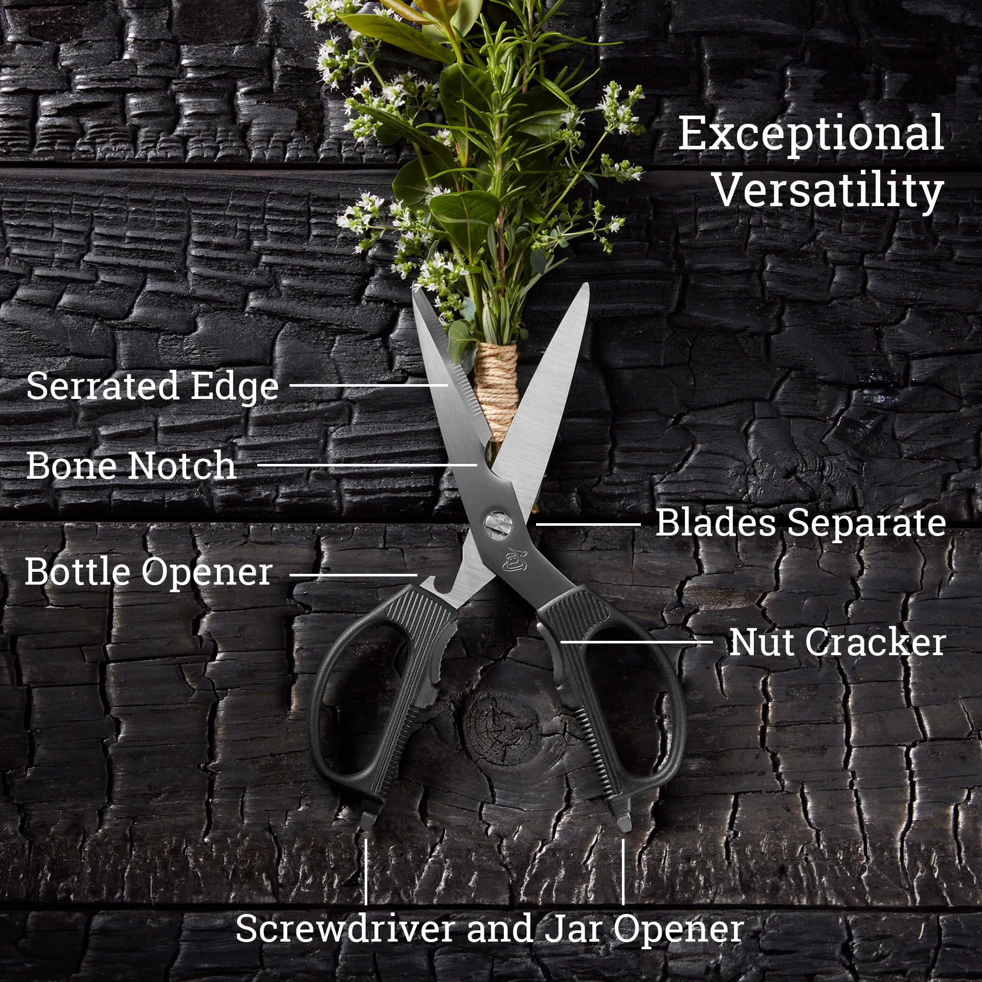 Shun handle close-up with over-mold for secure non-slip gripping comfort