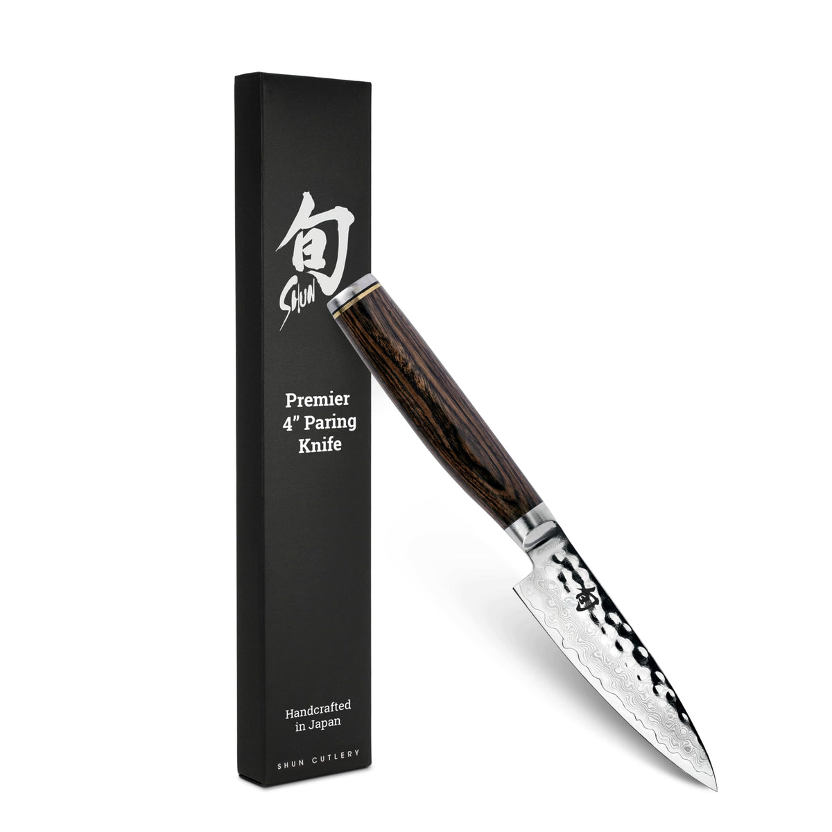shun paring knife front view showing compact blade and balance benefit