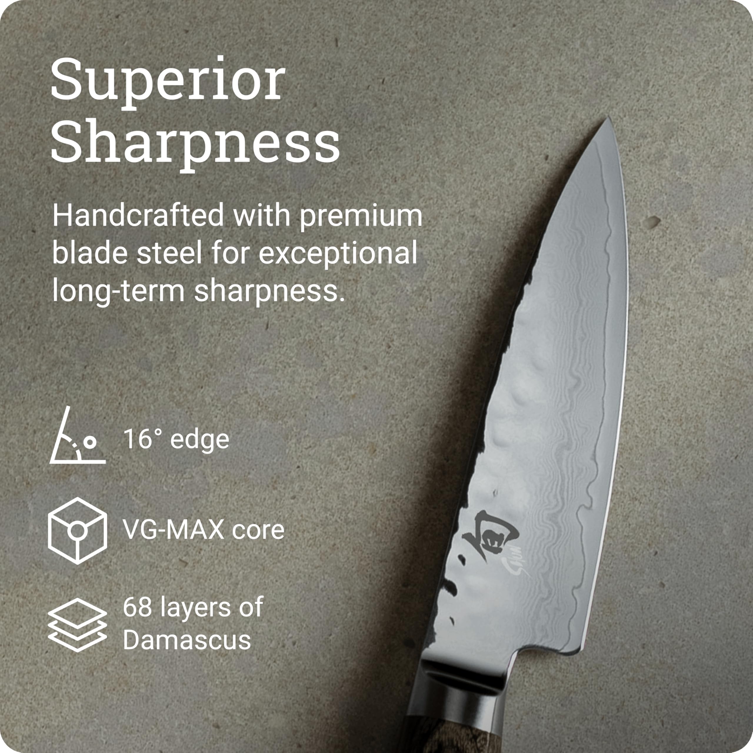 shun paring knife pakkawood handle profile for comfortable secure grip