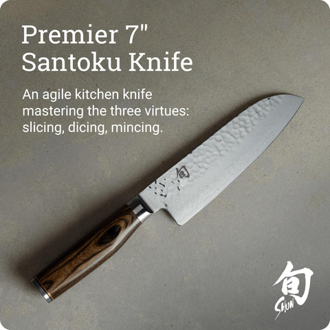 Shun Premier Damascus cladding pattern detail highlights durable VG-MAX core
