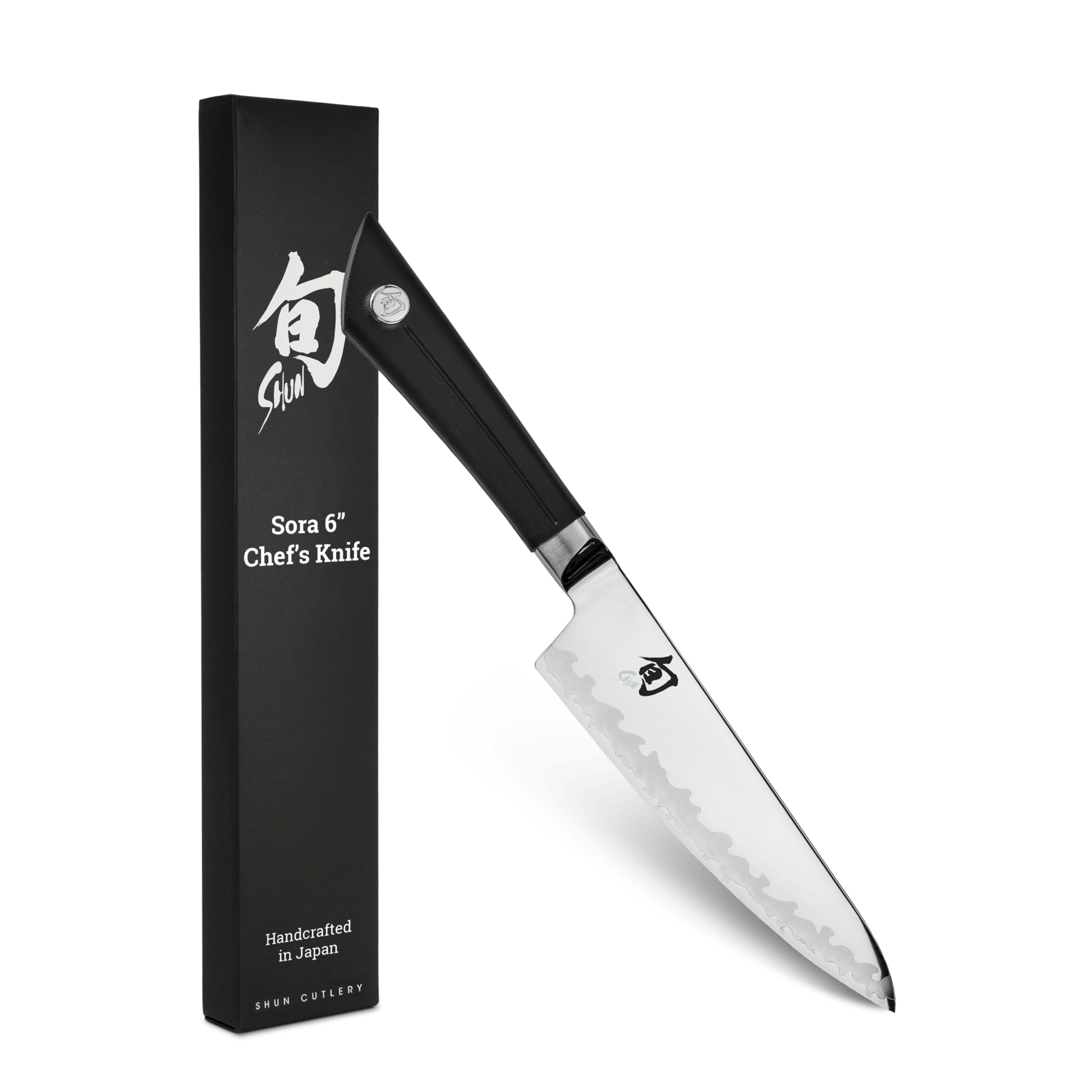 Shun Sora 6-inch front view showing blade and handle for precise control