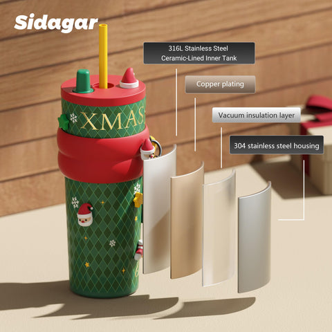 Sidagar size comparison with hand demonstrating 24 oz capacity practicality