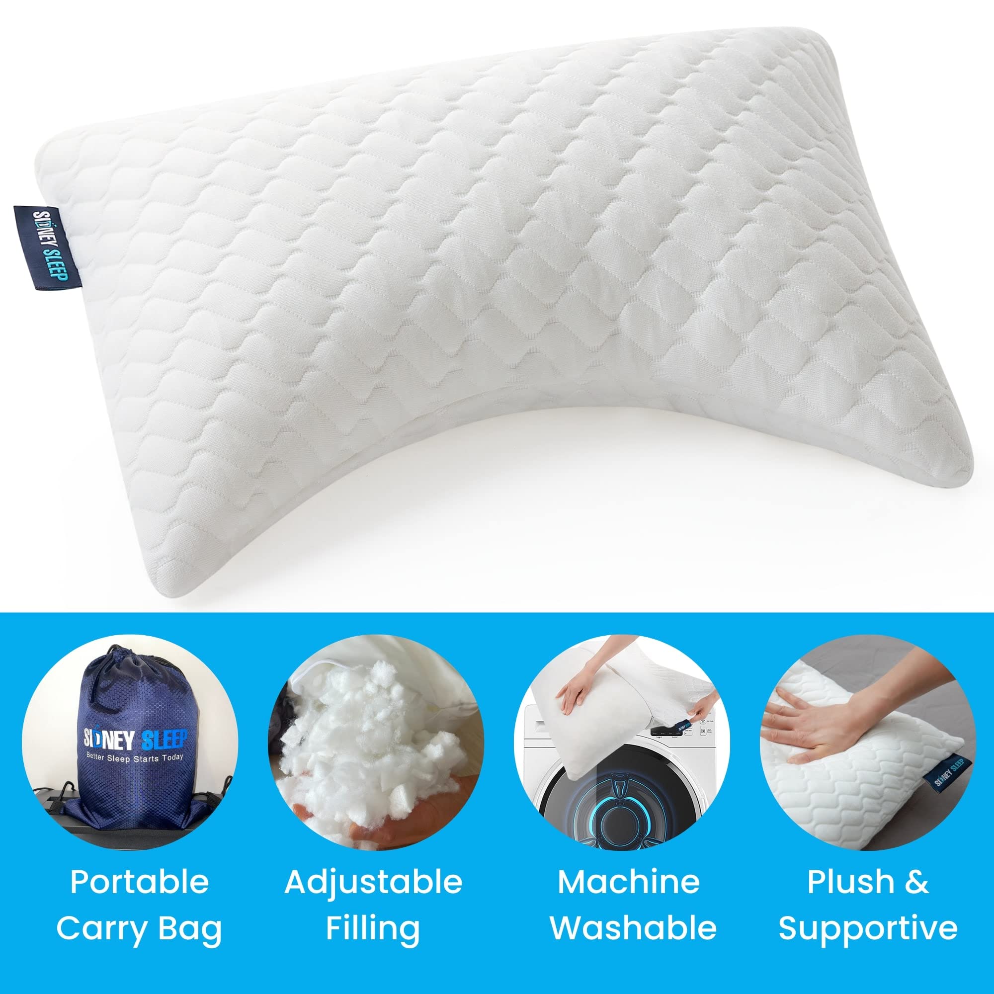 Sidney Sleep close-up of plush fabric texture for softer skin comfort